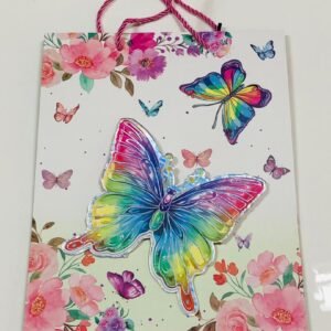 Bolso para regalo con mariposa multicolor