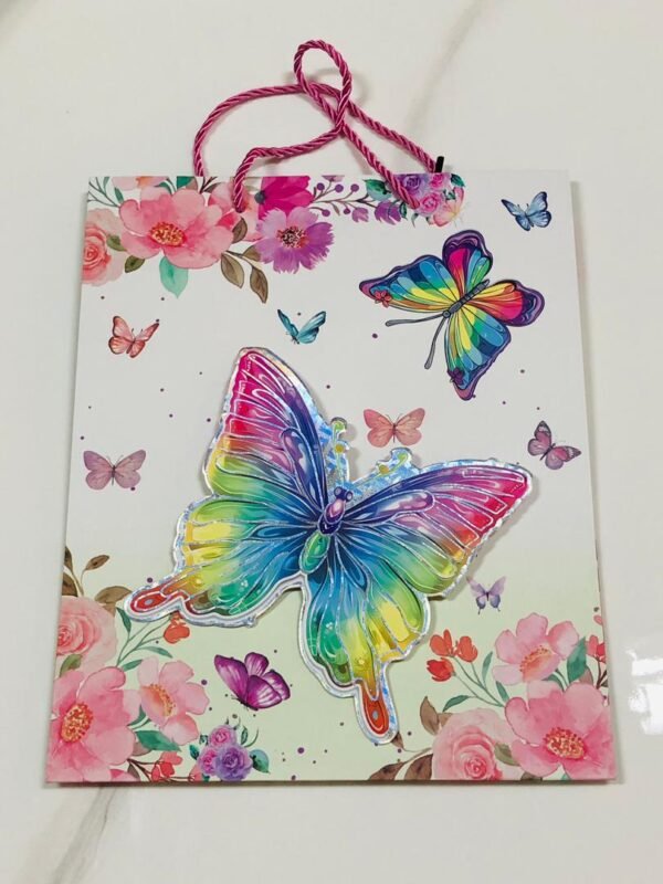 Bolso para regalo con mariposa multicolor
