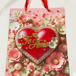 Bolso para regalo con corazon y letrero "Te Amo"