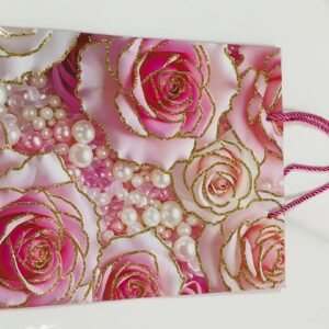 Bolsa de regalo con Flores y perlas