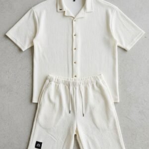 Conjunto de camisa maga corta y short para hombre