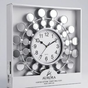 Reloj de pared con diseño de esferas