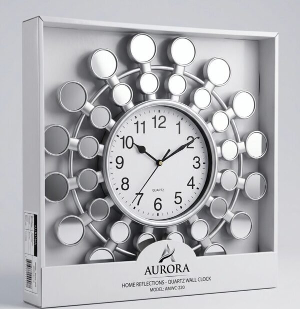 Reloj de pared con diseño de esferas