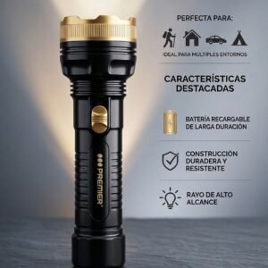 Linterna recargable de alta potencia
