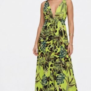 Vestido largo estampado