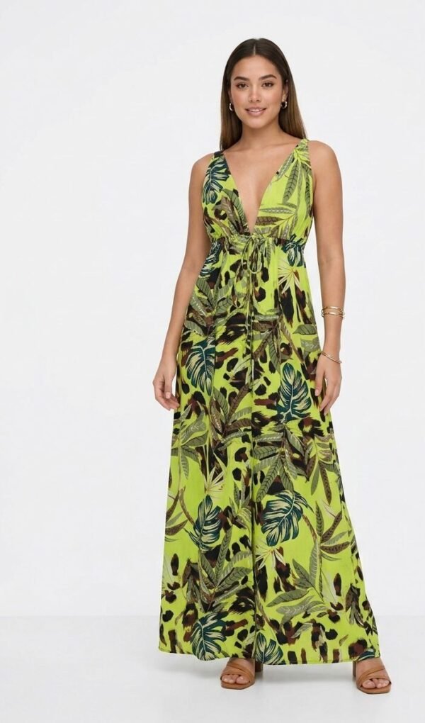 Vestido largo estampado