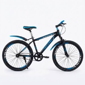 Bicicleta de Montaña Híbrida Azul y Negra