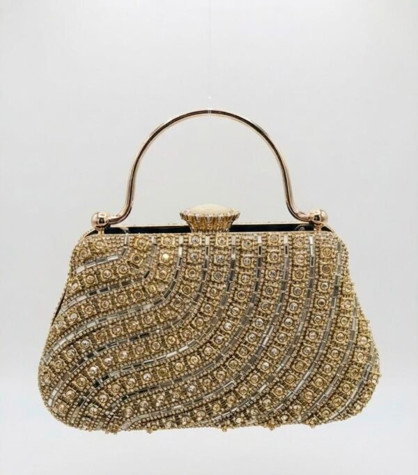 Bolso de mano con cuentas y pedrería
