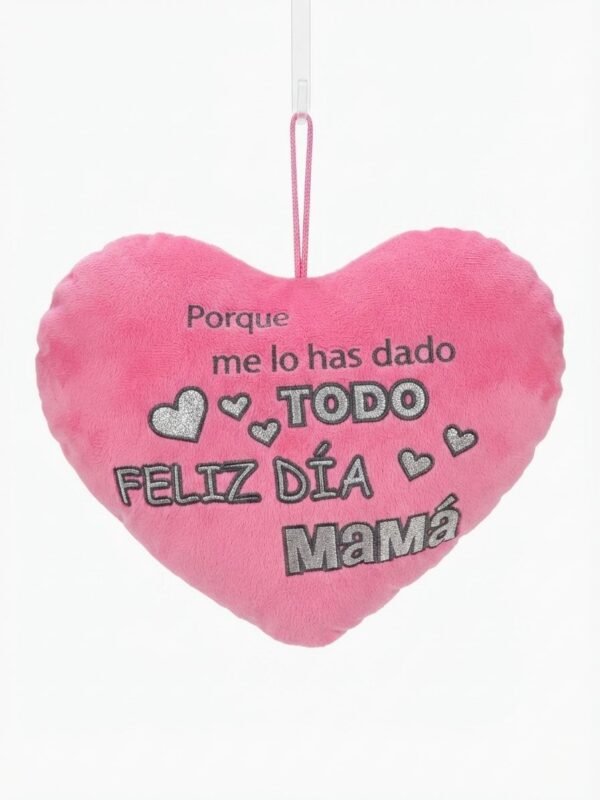 Corazón de peluche con temática por el Día de la Madre