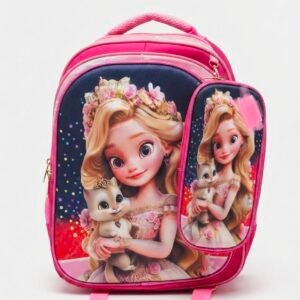 Mochila escolar infantil con diseño de princesa