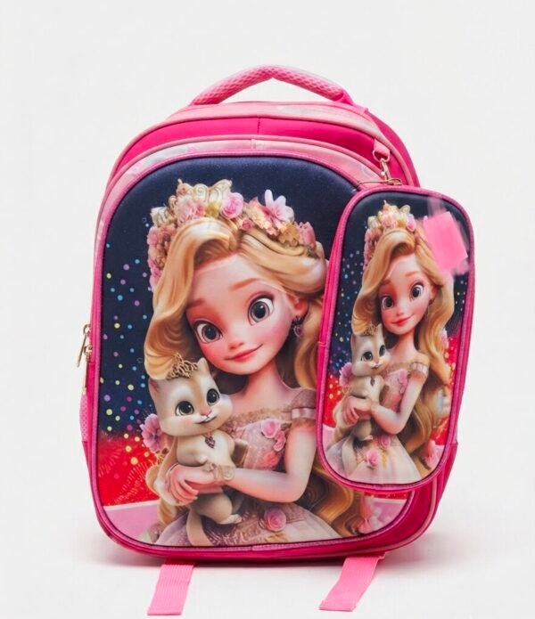 Mochila escolar infantil con diseño de princesa
