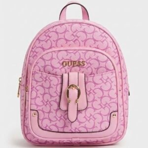 Mochila GUESS Rosa con Patrón Monograma