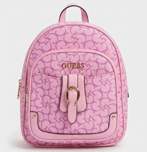 Mochila GUESS Rosa con Patrón Monograma
