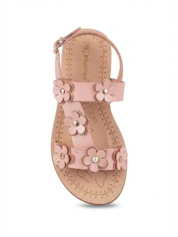 Sandalia infantil con flores