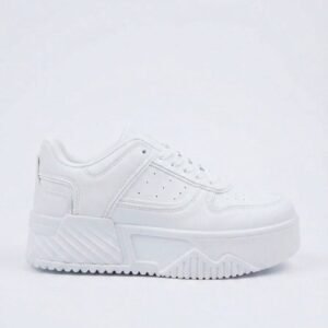 Zapatilla Deportiva Blanca con Plataforma