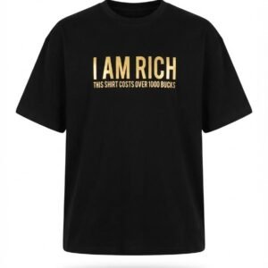 Camiseta negra I AM RICH