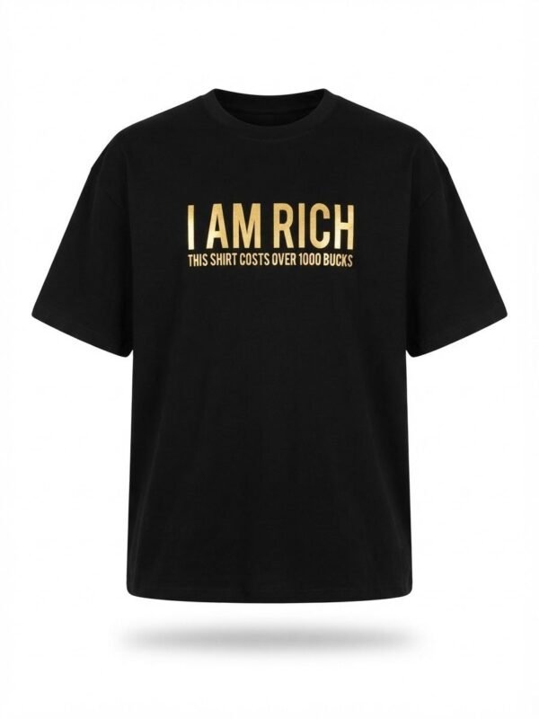 Camiseta negra I AM RICH