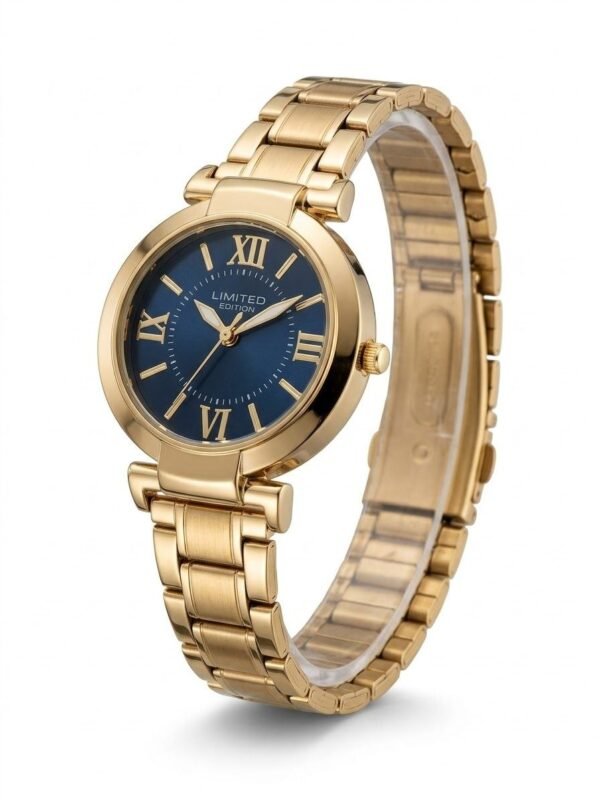 Reloj de pulsera dorado edición limitada