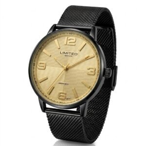 Reloj LIMITED con correa de malla negra