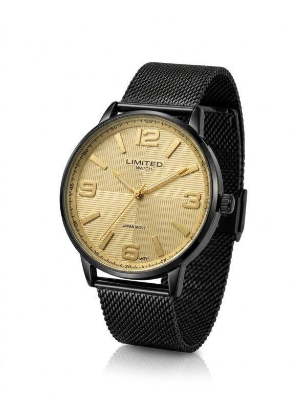 Reloj LIMITED con correa de malla negra