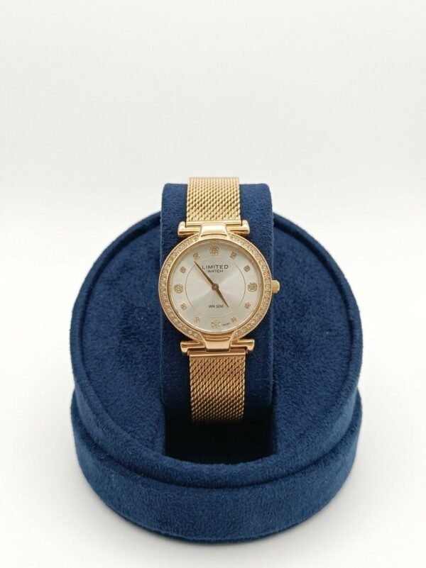 Reloj Limited Watch de oro con malla milanesa